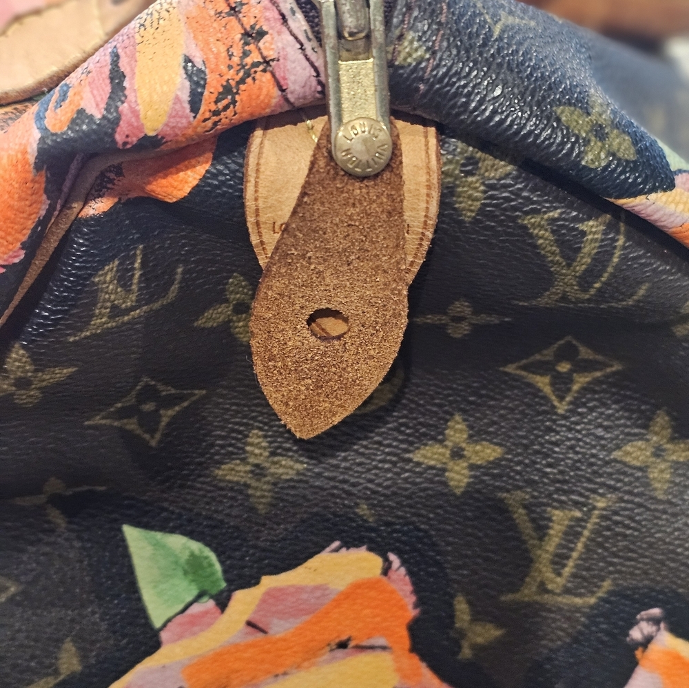 LV speedy 30 with roses - Picture 5 of 10